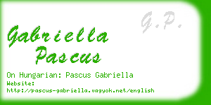 gabriella pascus business card